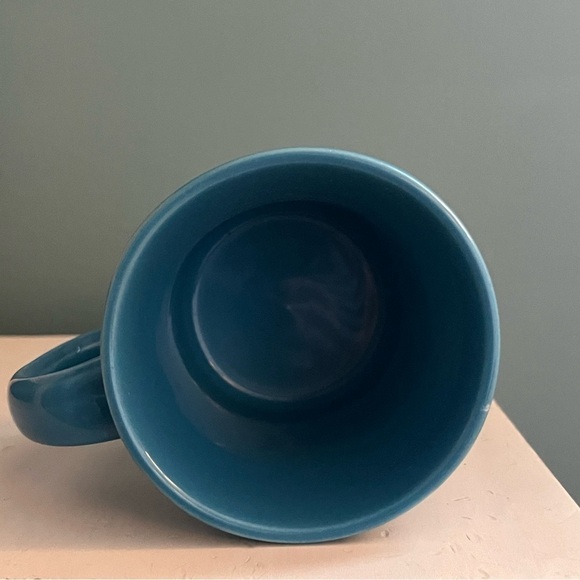 Fiesta Square Mugs (2), Made in USA, Vintage. Peacock Blue - Picture 11 of 15